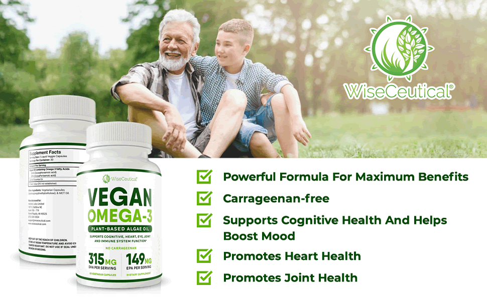 VeganFriendly Omega 3 from Marine Algae with Powerful DHA
