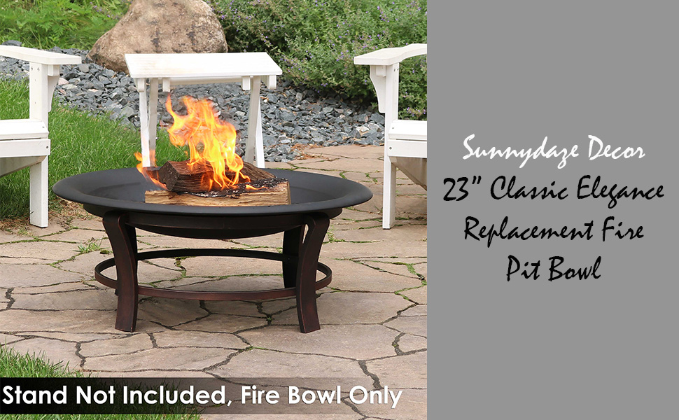 Sunnydaze Outdoor Replacement Fire Bowl for DIY or Existing Fire Pits Steel with
