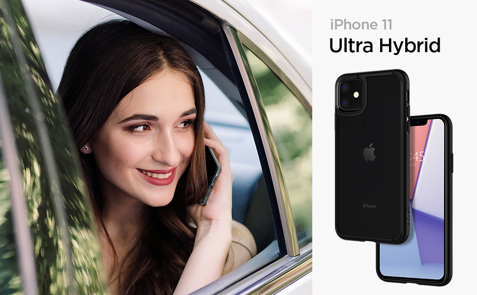 Spigen Ultra Hybrid Case Compatible with iPhone 11 Black Amazon.co