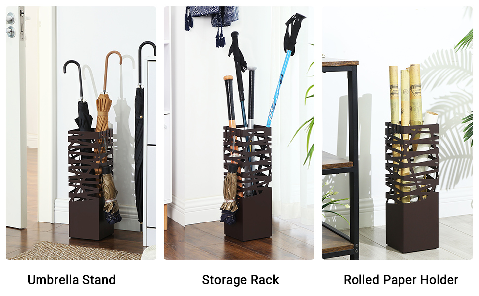 SONGMICS Umbrella Stand, Umbrella Holder for Entryway