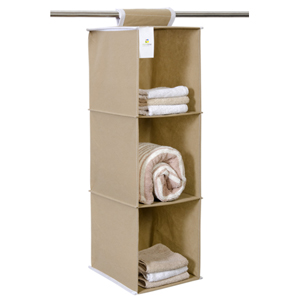hanging shelf organizer,3 shelf hanging organizer,collapsible wardrobe organizer,hanging storage