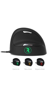 R-Go Break Ergonomic Mouse, Wired, Vertical Mouse, Right-handed, Left Handed, Large, Medium