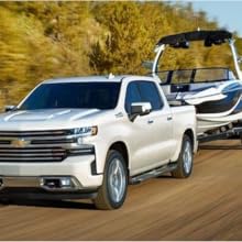 Truck Towing a boat