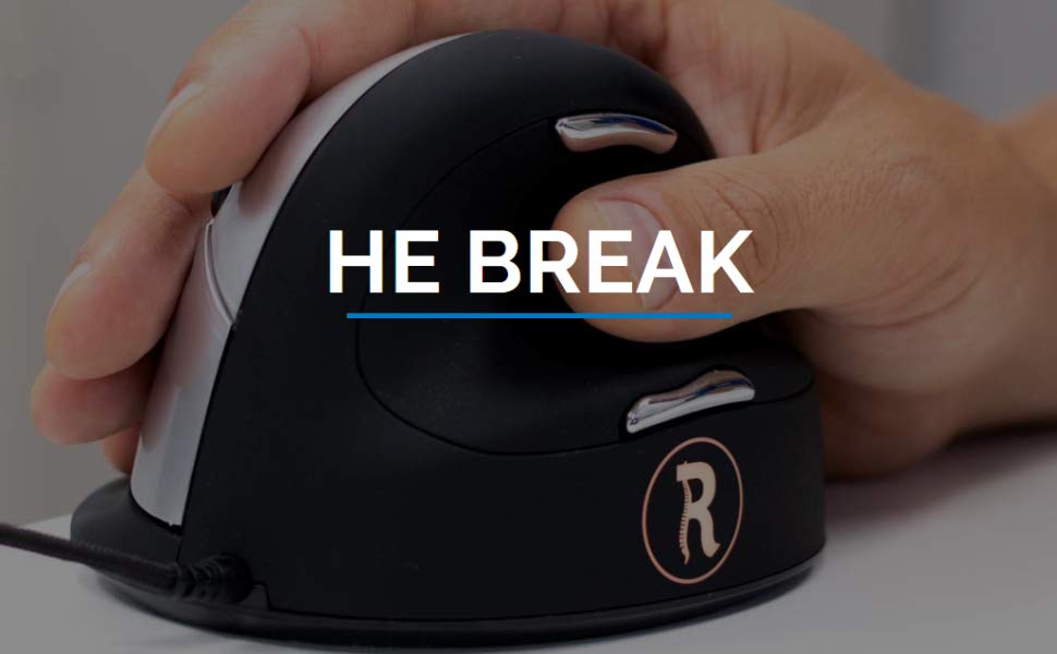 R-Go Tools, Vertical mouse, Ergonomic Mouse, R-GO HE Break Mouse, Anti-RSI Software