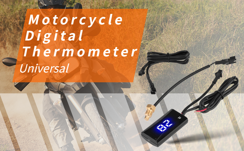 Acouto Motorcycle Digital Thermometer Instrument Water Temperature