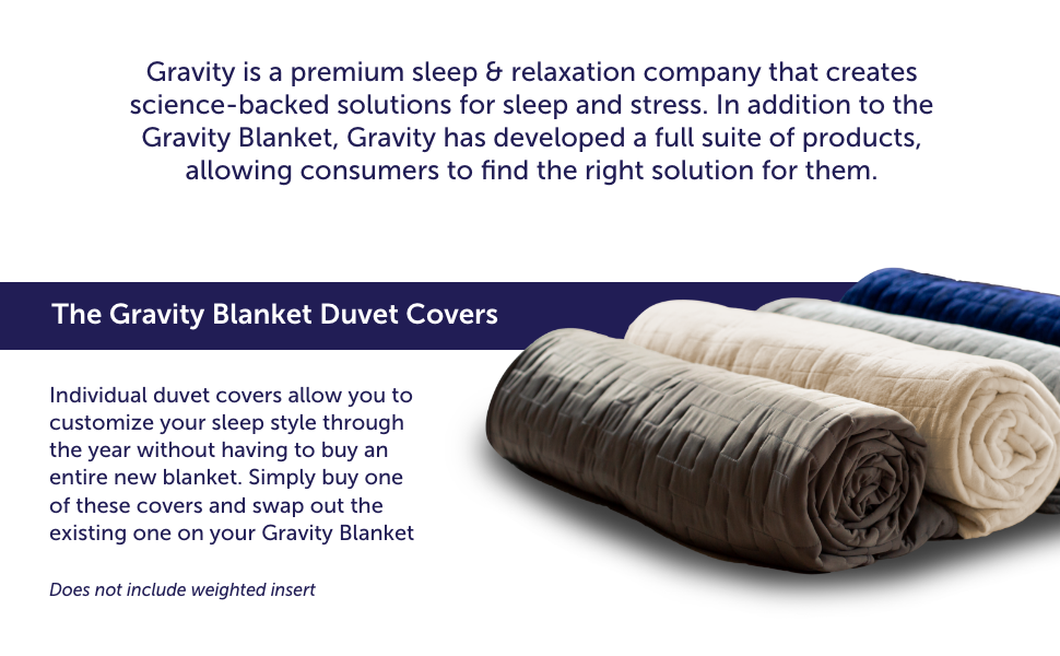 Gravity Blanket Duvet Cover, Works with All Blankets, 48