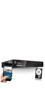 8 channel home security dvr with hard drive 1tb 1080p tigersecu super hd video recorder tiger