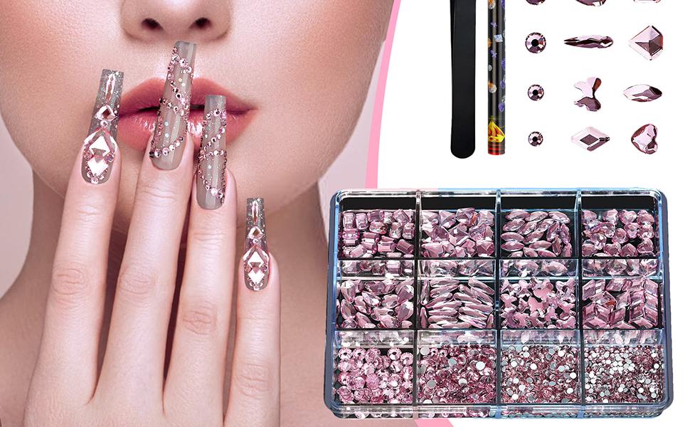 Streuvels ingesteld voor nagels, NAIL RITESTONES KIT