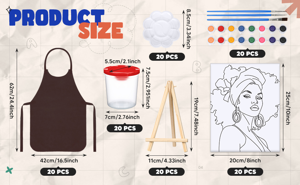 Sherr 140 Pcs 20 Set Pre Drawn Canvas Ki... 11 B0DL5KPSD5 2