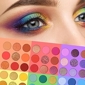 Splashy Candies Lidschatten-Palette 54 Farben Metallic Shimmer Matte Hochpigmentiertes Lidschatten