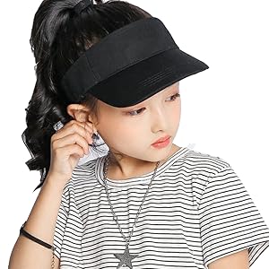 kids sun visor (black)