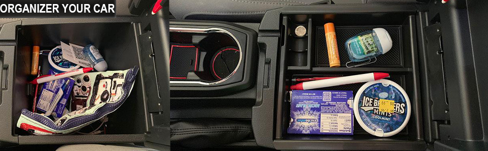 Center Console Accessory Organizer Compatible with 2016 2017 2018 2019 2020 Toyota Tacoma