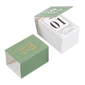 Amazon | TOGEVAL 3個 1 レトロミニカレンダー 日めくり