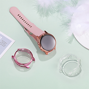 Amazon Com Zaroto Compatible For Samsung Active 2 Watch Band 44mm 3 Pack Screen Protector For Galaxy Watch Active 2 Accessories Cover For Galaxy Watch Active 2 44mm Samsung Galaxy Watch Black Rose Pink Gold