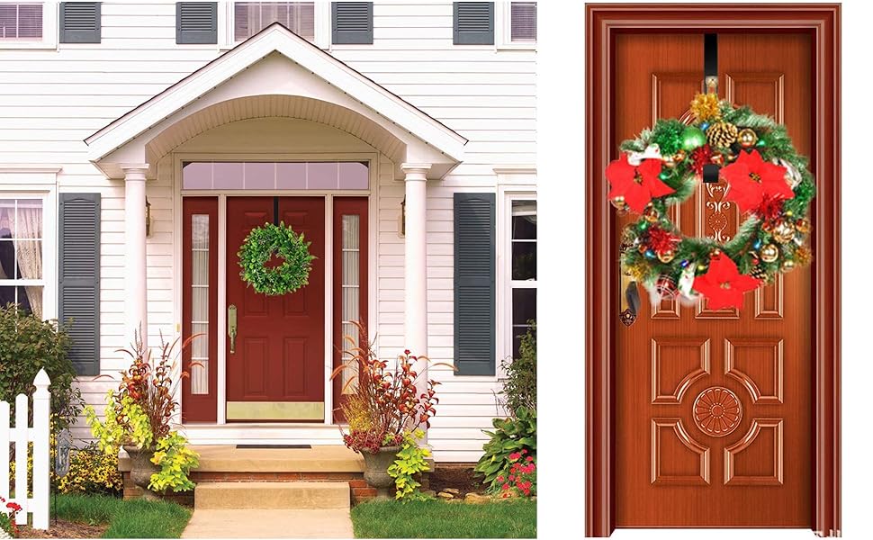 2 Pack Wreath Hanger Over The Door Door Hanger Hook Large Wreath