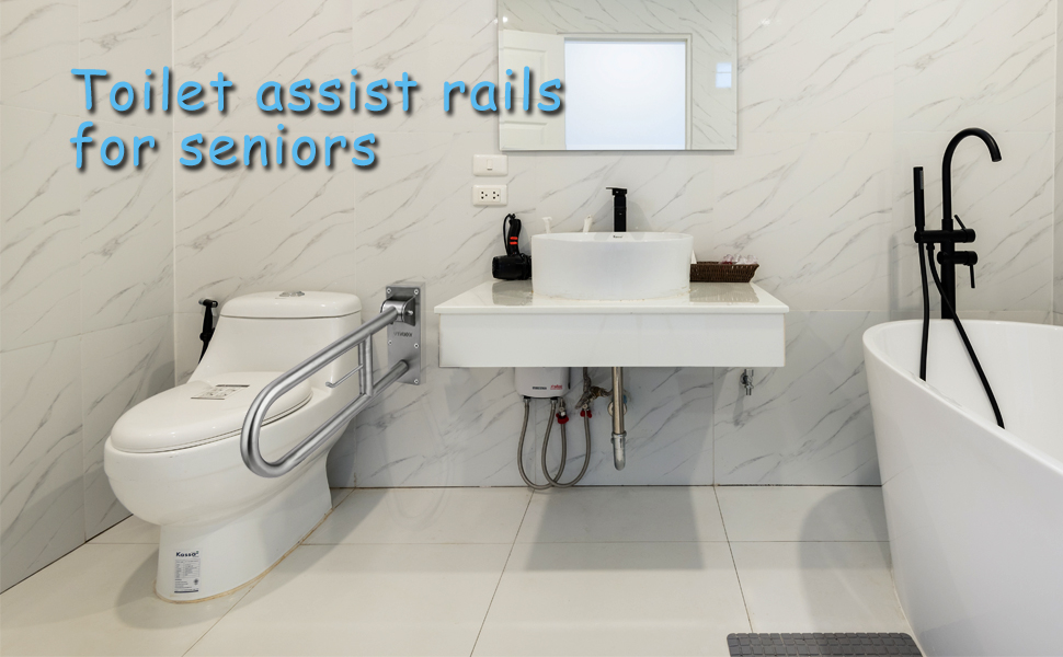 Amazon Com 23 6 Inch Stainless Toilet Safety Rails Wochitv Handicap Grab Bars For Elderly Steel Flip Up Bathroom Grab Bar With Paper Holder Stainless Steel Toilet Arms Handicapped Assist Medical Accessories Health Personal