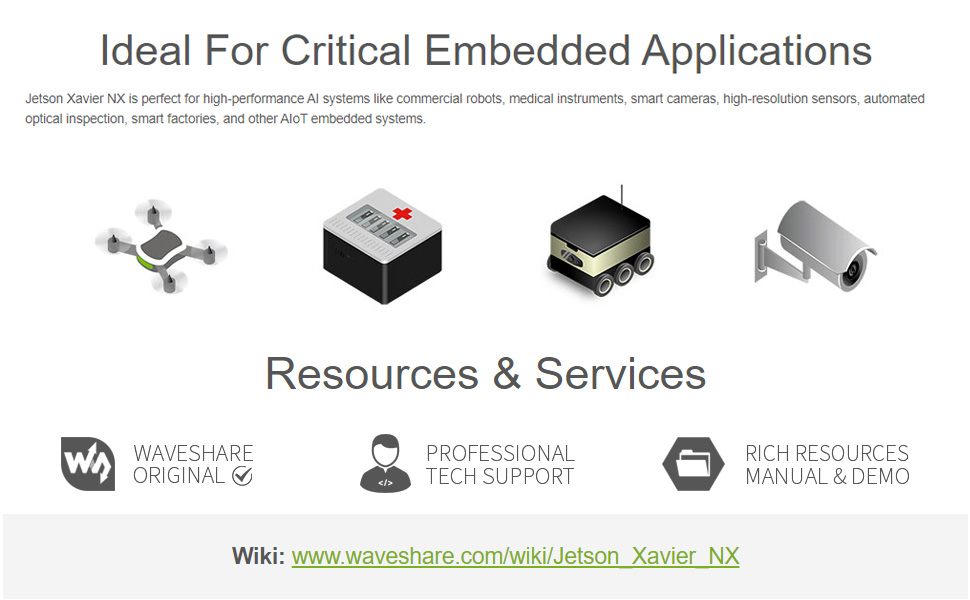 Waveshare Jetson Xavier NX Developer Kit, Small AI For