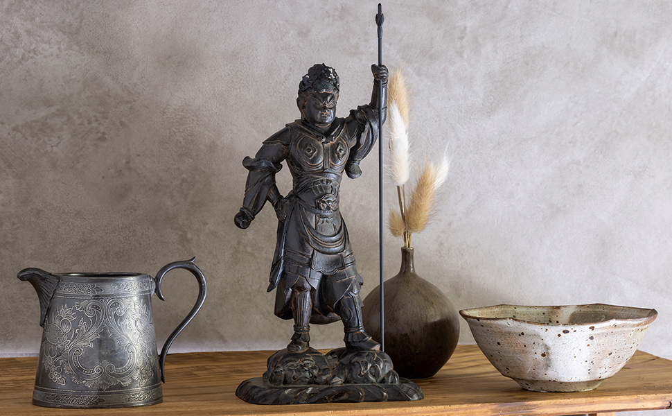 Amazon.co.jp: 武将が愛した仏像 泥足毘沙門天 （銅製：ブロンズ