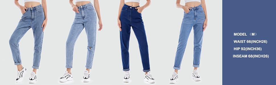 Nuheel® NUHEEL Mom Jeans For Women, High Waist Boy Friend Denim Women Jeans… 53 model