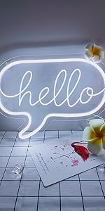 hello neon sign