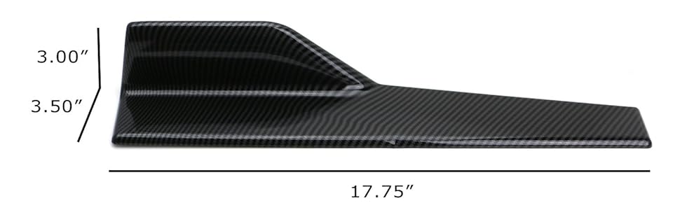 Black Carbon Fiber PP Universal Rear Side Skirt Winglets Diffusers