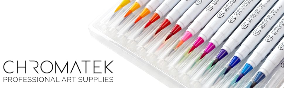 chromatek watercolor brush pens