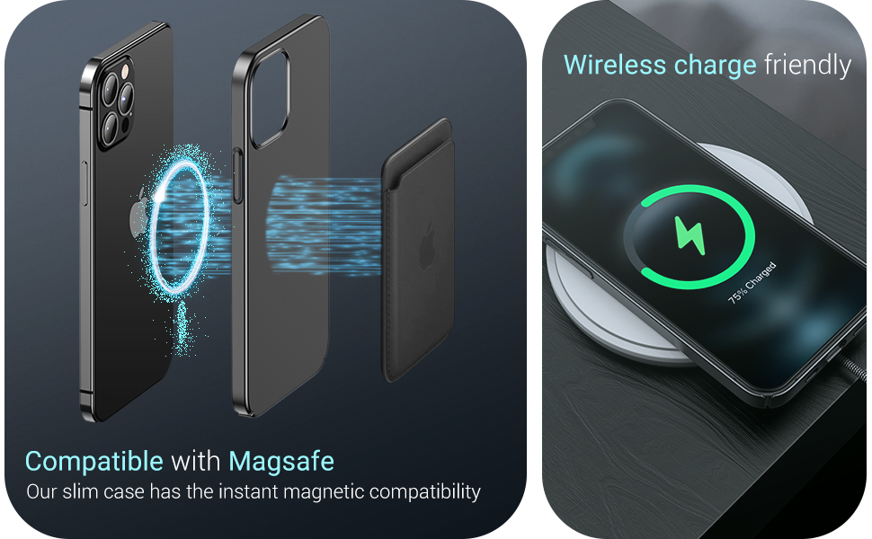 CASEKOO Slim Fit Compatible with iPhone 12 Pro Max Case