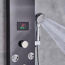 shower tower with shower head
