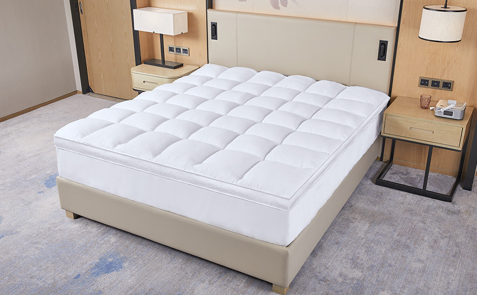 Extra Thick Mattress Topper (Queen), Soft Bed Topper for