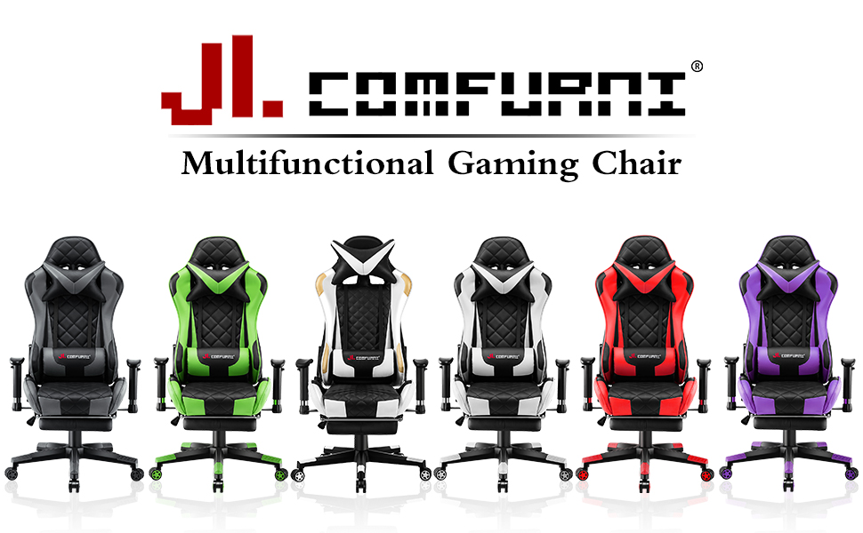 JL Comfurni Gaming Chair Racing Computer Chair Office Desk Chair High