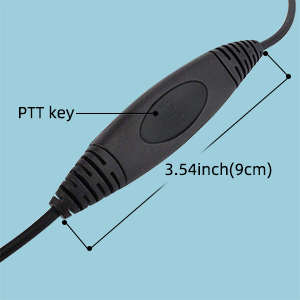 Retevis Adjustable Throat Mic Earpiece for Cell Phones, Earpiece with Mic 1 Pin 3.5mm, Covert Acoustic Tube Earpiece with PTT Back Clip(1 Pack) 17 Walkie Talkies Earpiece with Durable PTT