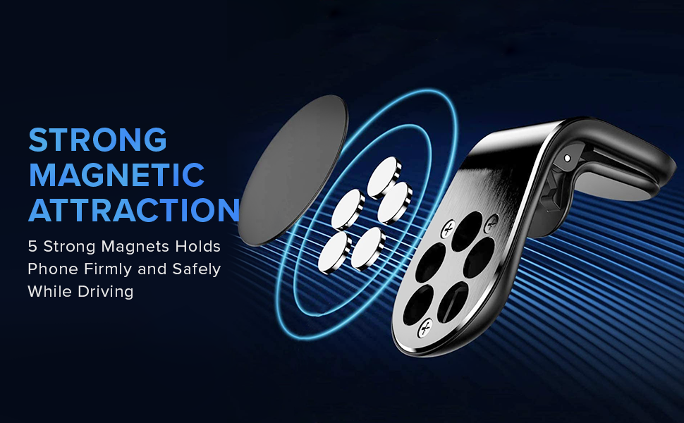 Magnetic Universal L Type Mobile Air Vent Clip