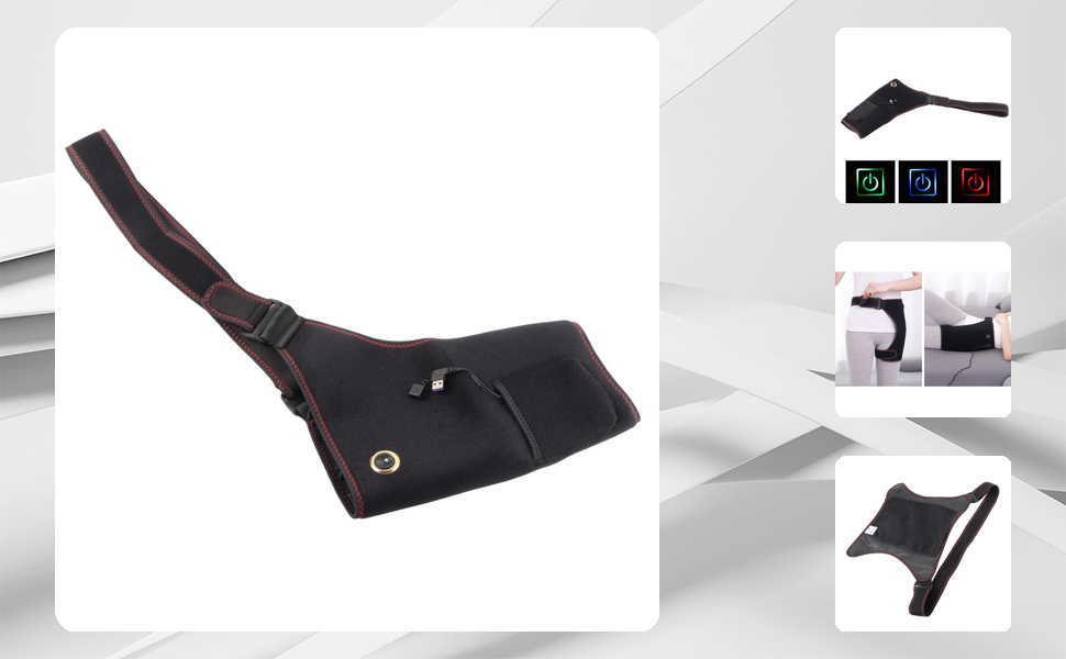 Hamstring Heat Pad, Lower Back Hip Heating Belt, Heated Groin Support