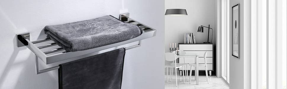 TURS 19 Pulgadas Baño Toalla Estante Almacenamiento ...