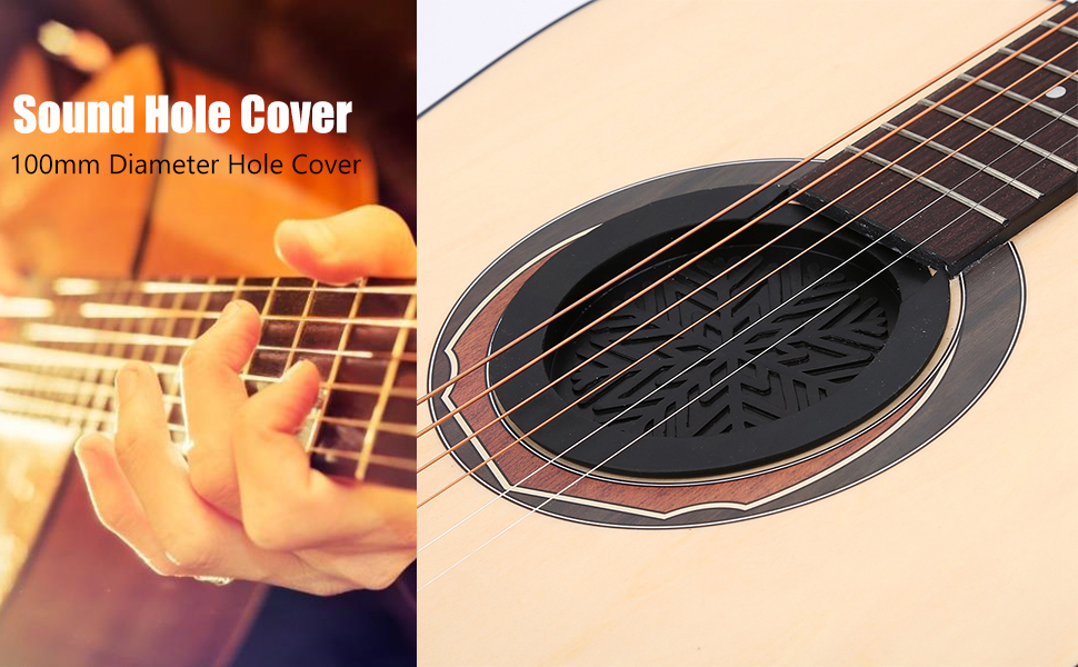 Sound Hole Cover, 100mm Diameter Hole Cover for 38/39 Inch Acoustic