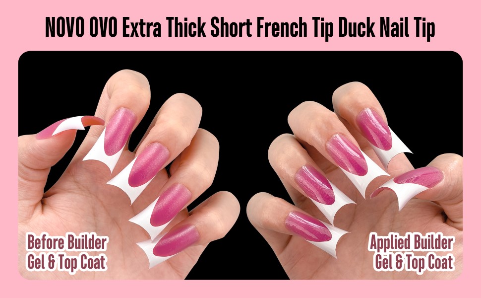 NOVO OVO Extra thick short french tip duck nail tip