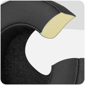 XL Black Pleather Earpads