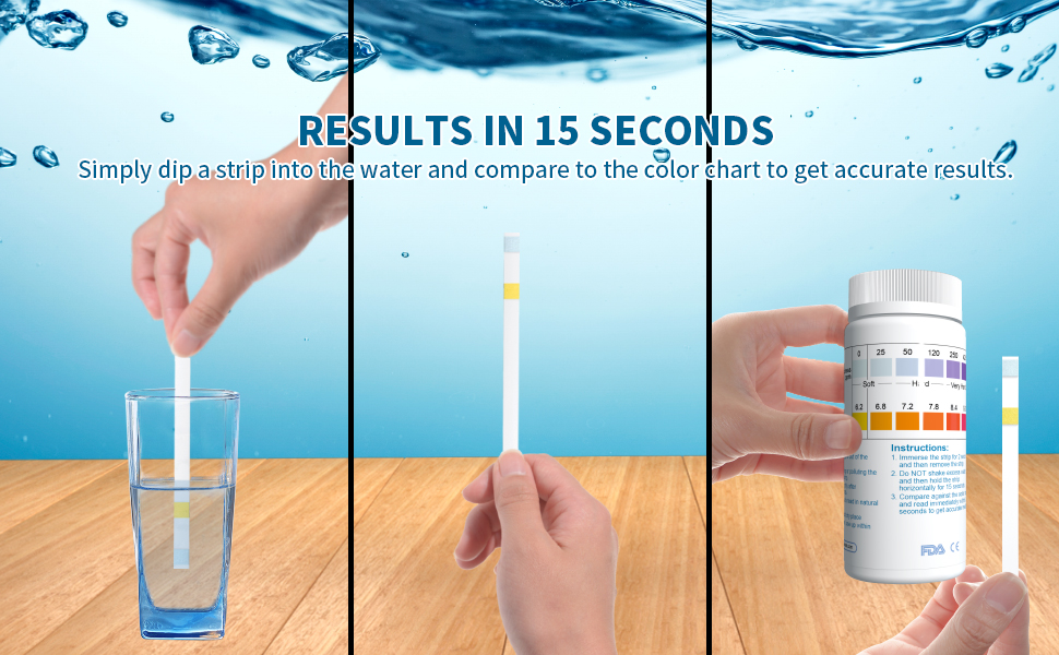 BOSIKE 150 Water Hardness & pH Test Strips Kit 2 in 1 Water Softener