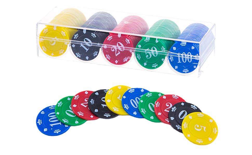 Amazon.co.jp: ゲームチップ | 100 個のプロ仕様のカジノ