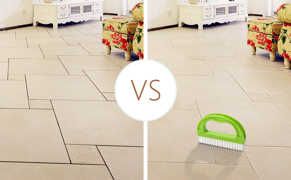 Living&Giving Grout Brush, (3 in 1) Grout Cleaner Brush