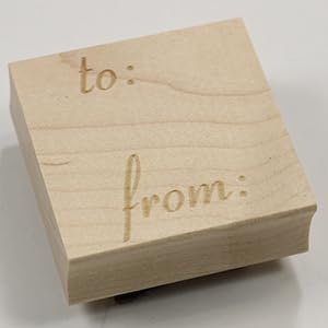 to from gift wooden engraved stamp