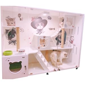 猫籠猫別荘室内猫屋家庭用 特売！大人気☆猫籠別荘 家庭用 猫舎 猫砂盆 超自由空間 猫