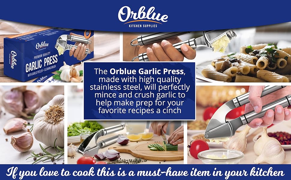 ORBLUE Propresser Stainless Steel Kitchen Garlic Press Amazon.ca Home
