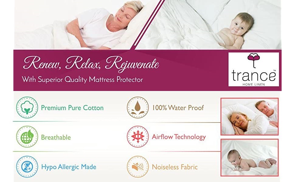 trance economy terry waterproof mattress protector king size trance home linen cotton terry fabric