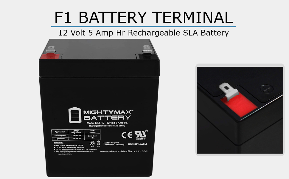 12V 5AH SLA Battery Replaces ION Audio Job Rocker Sound
