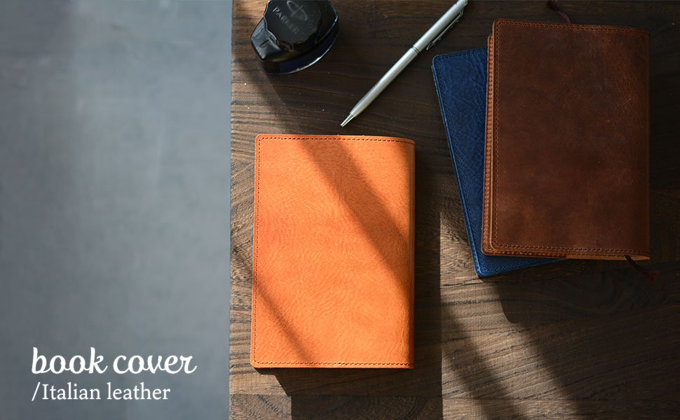 Amazon 日本製 Endmark ブックカバー イタリアンレザー 本革 文庫 革 天然素材のエイジングと楽しむ読書時間 ライトブラウン ブックカバー 文房具 オフィス用品