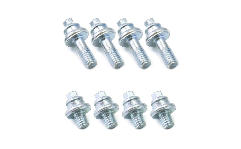 QWORK Side Post Battery Terminal Bolt, 4 Pairs 3/8
