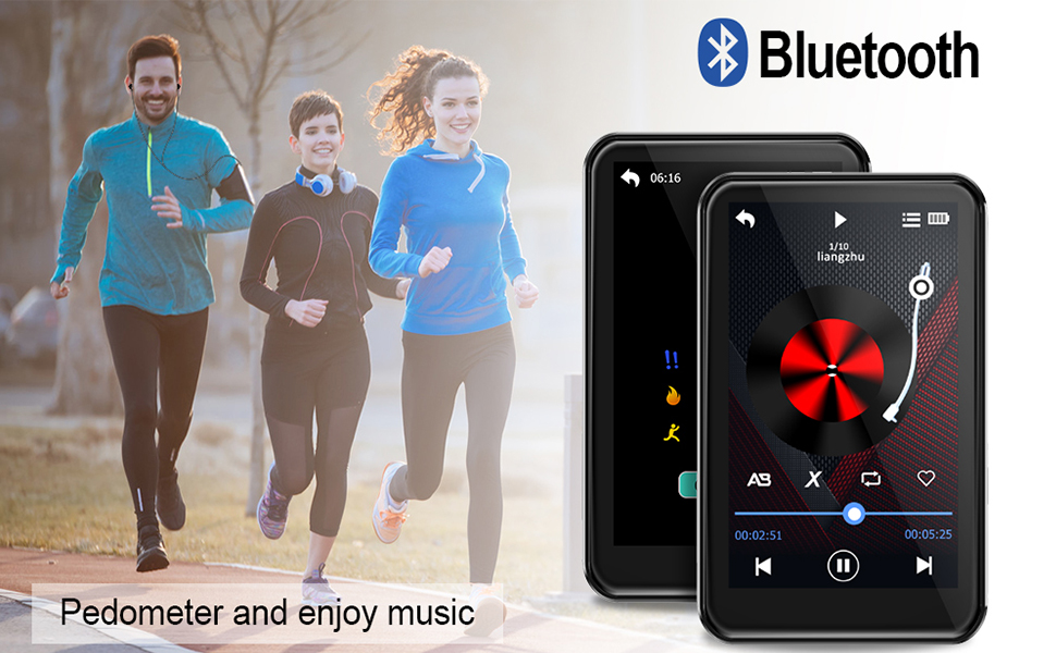 MP3 player with Bluetooth and Pedometer and Armband