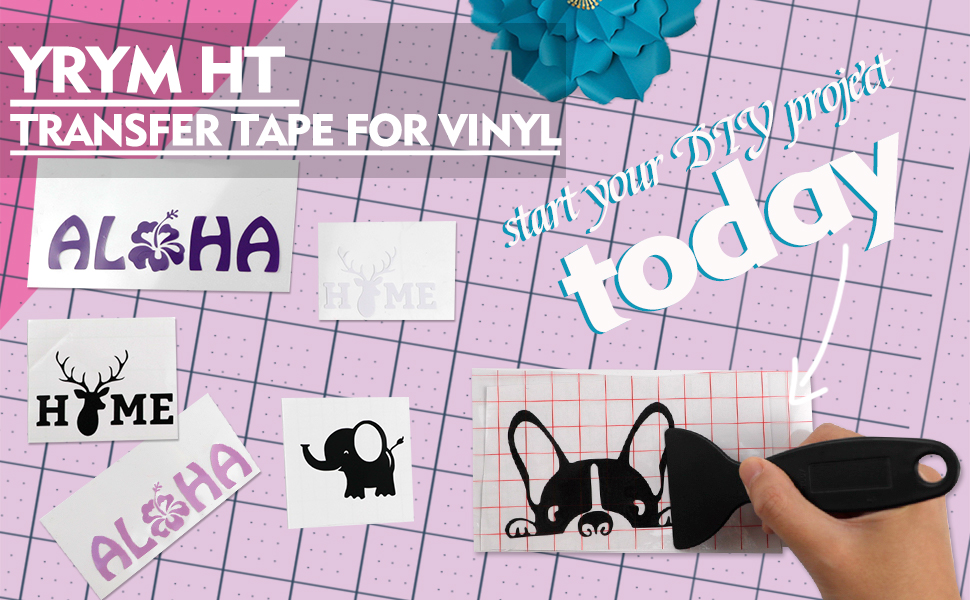 Transfer Tape for Vinyl 12”x 30 Feet(30.5 * 914cm) W/Red Alignment