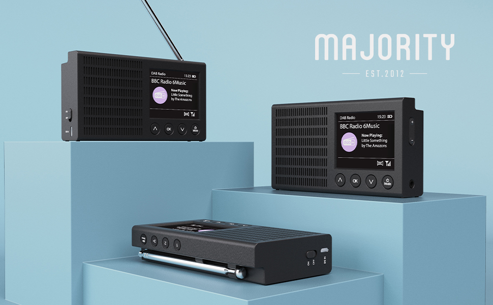 Radio Dab+ et FM Majority Eddington, légère, Rechargeable et Portable